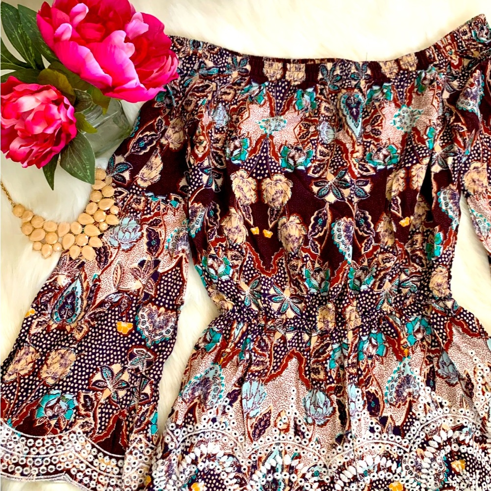 Ladies/Juniors Printed Summer Romper NWOT Size S
